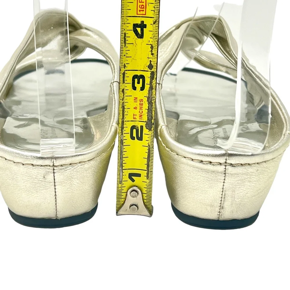 Rockport Dynamic Suspension women's Twist Silver Leather Slide Sandals size 8